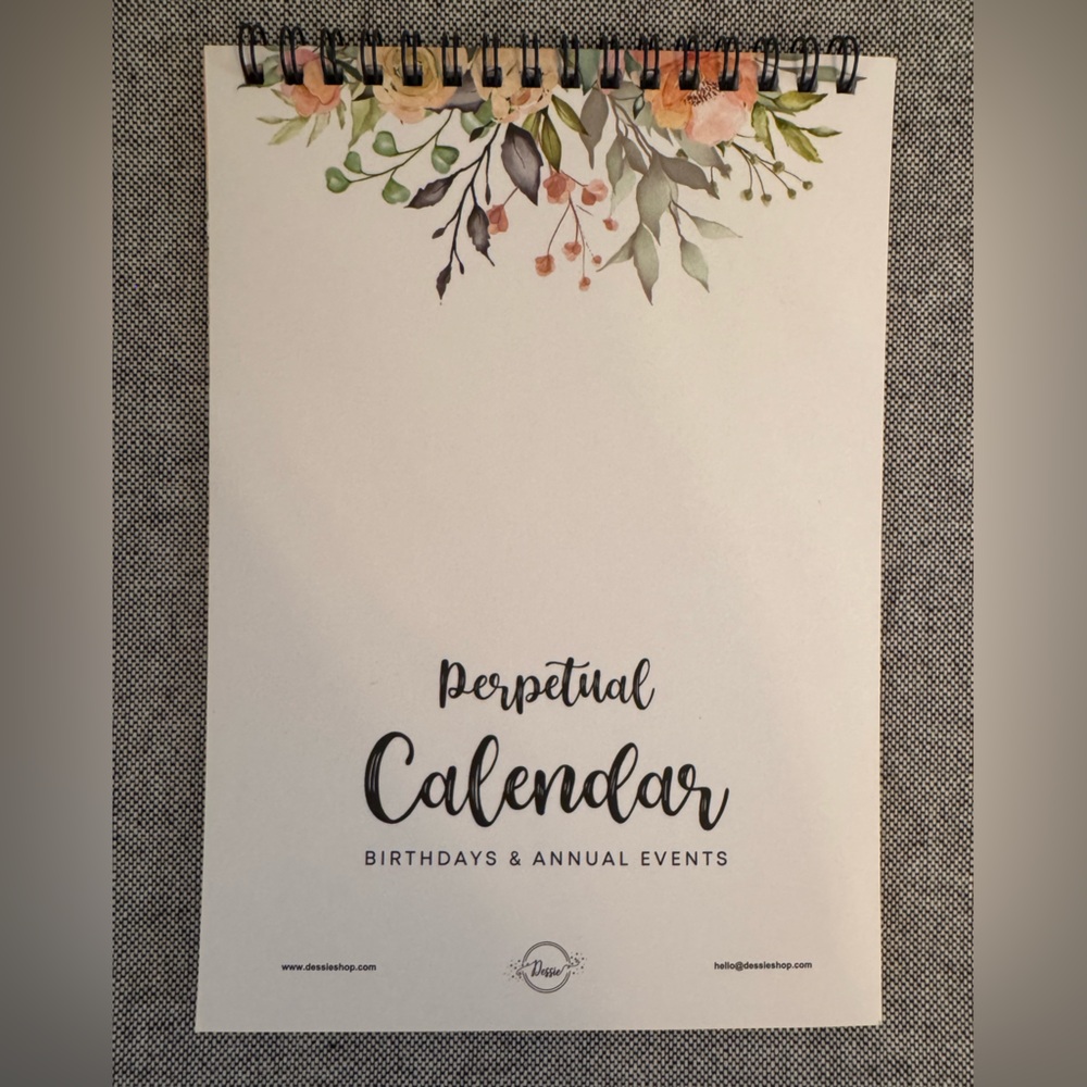 Perpetual calendar New with all months Jan-Dec